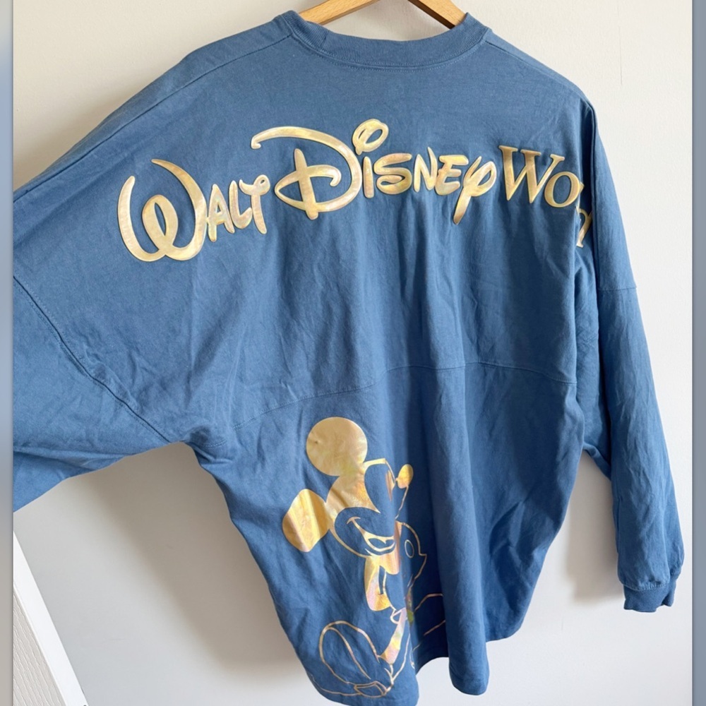 Disney World blue 50th Anniversary Mickey long sleeve oversized Spirit Jersey L